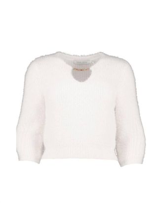 Bishop + Young Womens Anise Cutout Sweater In White