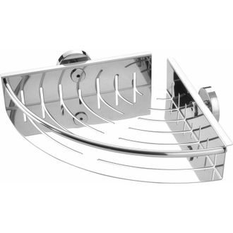 Tiger 304730346 - Supporto per sapone, modello Boston, da angolo, grande, in acciaio INOX lucido