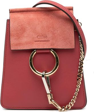 Chlo&eacute; Pre-owned Chloe Mini Calfskin and Suede Faye Bracelet Bag Ladies 01 20 99 65