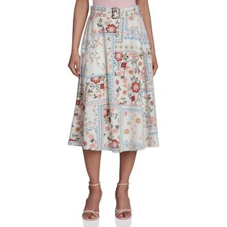 Bagatelle Belted Midi Skirt in Garden Bandana at Nordstrom Rack, Size X-Small