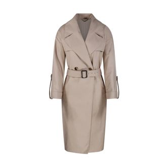 Max Mara Trench Coats, female, Beige, Size: XS MAX Mara THE Cube Coats Beige