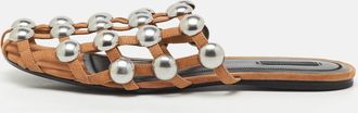 Alexander Wang Beige Suede Amelia Flat Mules