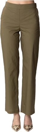Manila Grace Groene Straight Broek voor Vrouwen - Dames - Straight fit broeken - Groen - 2XS - Broeken