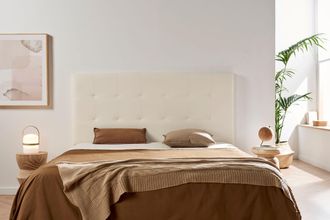 Moonia Cabecero Tapizado Atenea Polipiel 130x120x8 Cm - Moonia
