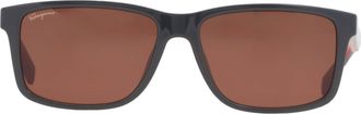 Ferragamo Brown Rectangular Mens Sunglasses SF938S 023 57