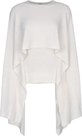 Toteme Cape Gebreid - Dames - Ronde hals truien - Beige - S - Truien & Vesten