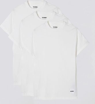 Jil Sander Set 3 T-shirt basic in cotone organico