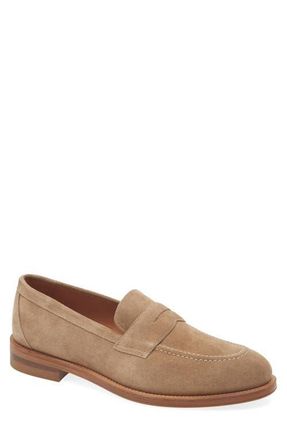 Gentle Souls Porto Penny Loafer in Sand Suede at Nordstrom, Size 11.5
