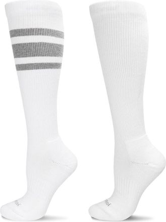 MeMoi Assorted 2-Pack Knee High Compression Socks in White at Nordstrom, Size 10-13
