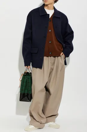 Marni Short Coat, Mens, Navy Blue