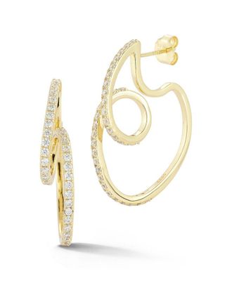 Glaze Jewelry 14K Over Silver Cz Earrings