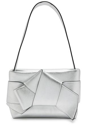 Acne Studios Musubi Metallic Leather Shoulder bag - Silver - One Size