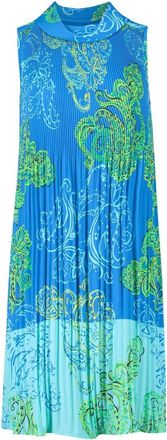 Betty Barclay Kleedjes, Dames, Blauw, 2Xl, Mouwloze Geplooide Jurk