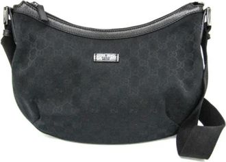 Gucci Pre-owned Canvas gucci-bags - Dames - Vintage Schoudertas - Zwart - ONE Size - Vintage