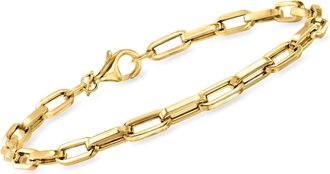 Ross-Simons Italian 14kt Yellow Gold Paper Clip Link Bracelet