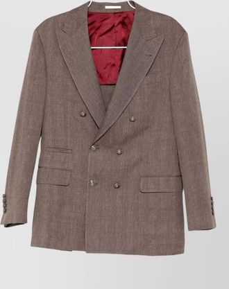 Brunello Cucinelli double breasted coat nylon silk blend