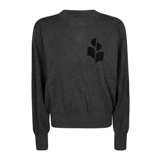 Isabel Marant Truien & Vesten, Dames, Grijs, M, Ronde Hals Trui Marisans ga