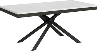 ITYhome Mesa extensible 90x180/284 cm efecto madera, fresno blanco