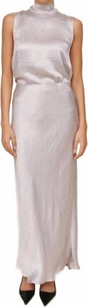 Bella Dahl Sleek Bias Maxi Skirt In Silver