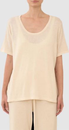 Lauren Manoogian Scoopneck Tee In Ivory