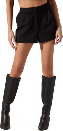 Astr Jude Faux Suede Shorts In Black