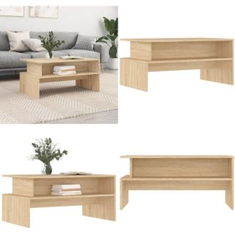 vidaXL Tavolino Salotto Rovere Sonoma 90x55x42,5 cm Legno Multistrato - Tavolino in legno - Tavolino in legno multistrato