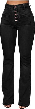 Generic Bell Bottoms Jeans for Women UK Classic Y2k High Waist Flare Jean Washed Stretch Slim Fit Bootcut Denim Trousers Casual Comfortable Wide Leg Boyfriend