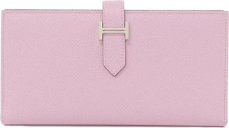 Herm&egrave;s Pink Epsom Leather Long Wallet (Bi-Fold) (Pre-Owned)