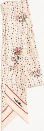 Valentino Garavani Scarf Bandeau Papier Floreal In Seta Donna BURRO UNI
