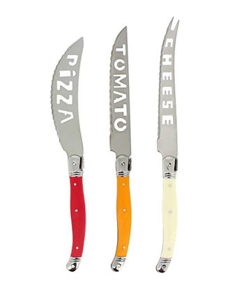 French Home 3Pc Laguiole Pizza/Tomato/Cheese Knife Set