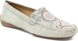 Django & Juliette Larius Suede Moccasin in Sage Suede at Nordstrom, Size 40
