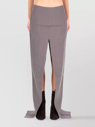 Rick Owens wool long straight skirt