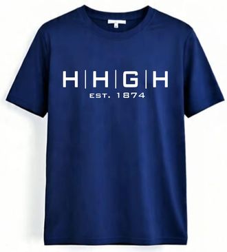 Generic Heart F.C. T-Shirt, Midlothian Scottish Football Club Top, Retro League Fan Supporter Tee UK (Navy, L Years)