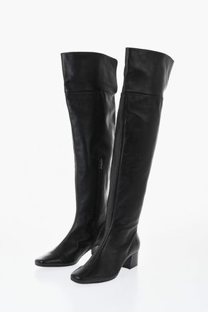 Carel Stivali BRIGITTE in Pelle con Punta Squadrata Tacco 4.5cm Carel Paris