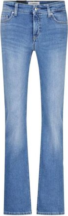 Cambio Tijdloze Mid-Waist Tapered Leg Jeans - Dames - Slim Fit Jeans - Blauw - W34 L32 - Katoen - Jeans
