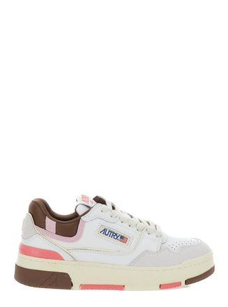 Autry Multicolor Low Top Sneakers With Logo Patch In Leather Woman