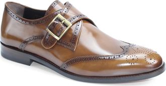 Vella Pais Stanley Wingtip Monk Shoe in Brown at Nordstrom Rack, Size 10.5