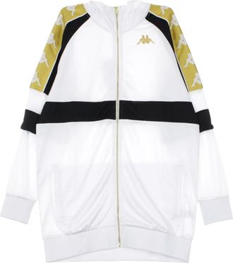 Kappa Dames Trainingsjack Wit/Zwart/Geel - Dames - Vesten met rits - Wit - XS - Hoodies & sweatvesten