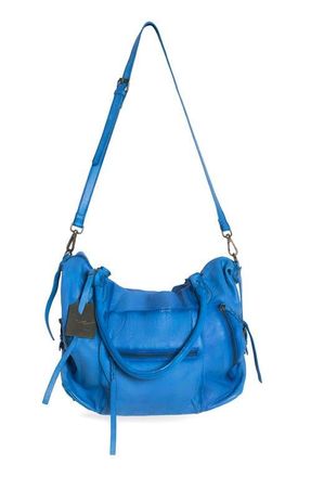 Free People We The Free Emerson Lambskin Leather Tote in Sapphire at Nordstrom