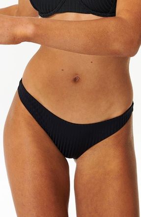 Rip Curl Premium Surf Hipster Bikini Bottoms in Black at Nordstrom, Size X-Small