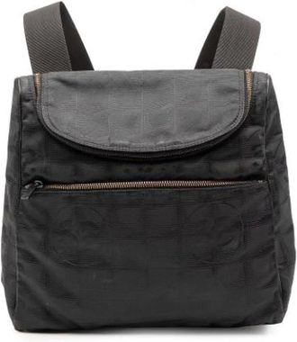Chanel Pre-owned Backpacks, female, Black, Size: ONE SIZE Pre-owned Nylon Backpack
