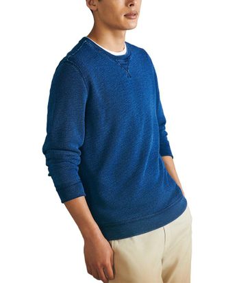 Faherty Indigo Crewneck Sweater