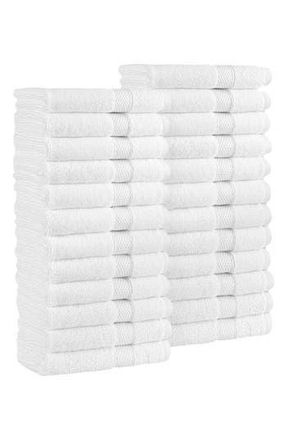 Linum Home Textiles 24-Pack Anovia Cotton Washcloths in White at Nordstrom Rack