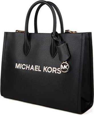 Michael Kors Womens Tote Black Leather Tote-bags