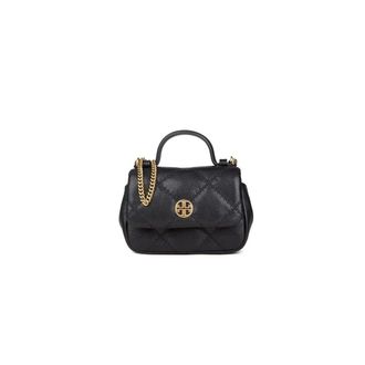 Tory Burch Willa Nano Top Handle - female - Tory Burch - Mini Bags - Black - ONE SIZE - Bags