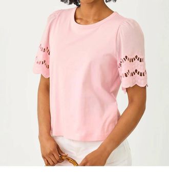 Lilly Pulitzer Sebene Eyelet Knit Top In Pink Muse