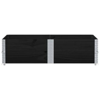 Berkfield Home Practical Garden Planter Black 150x100 cm Solid Wood Pine