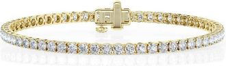 Grown Brilliance 5 Cttw Round Lab Grown Diamond Tennis Bracelet in 10K Yellow Gold, G Color SI Clarity