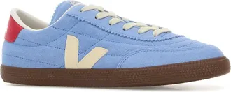 Veja Womens Powder Blue Suede Panenka Sneakers Aquapierrebark