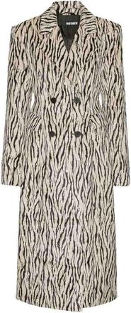 Rotate Double -breasted coat with printing